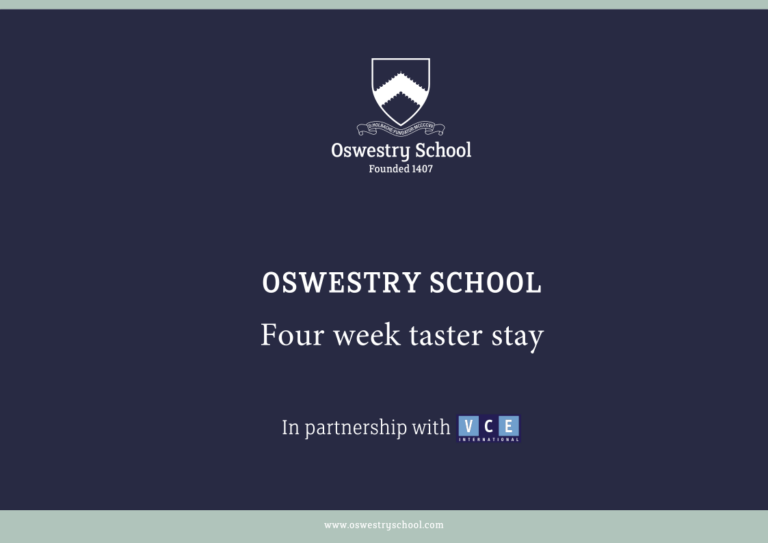 Oswestry School taster stay programme page 1